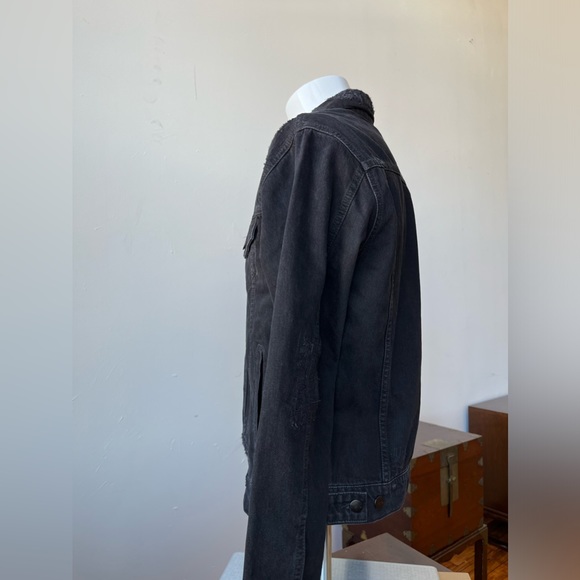 Iro Taney Distressed Denim Jacket in Black - Picture 4 of 7